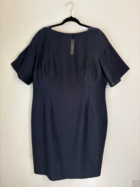 Tahari ASL Indigo Rochelle Dress Sz 20 NWT/Read Flaw